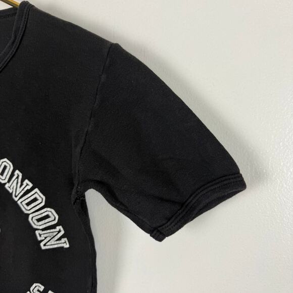 Vintage 80s City of London Polytechnic London Met Black Baby Tee T-Shirt Sz S - Picture 6 of 6
